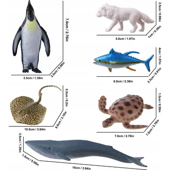 Figurka JOKFEICE Sada 32 Realistických Plastových Mořských Zvířátek pro Děti