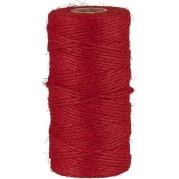 Balící papír Ib Laursen Jutový provázek Red 100 m