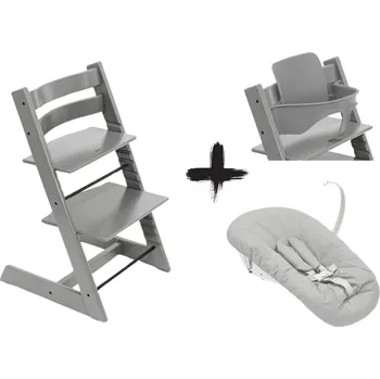 Jídelní židlička Stokke Tripp Trapp Bundle Set + novorozenecká sada + Baby set Storm Grey