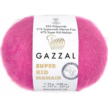 Příze Gazzal Super Kid Mohér 64421 pivoňka 25 g.