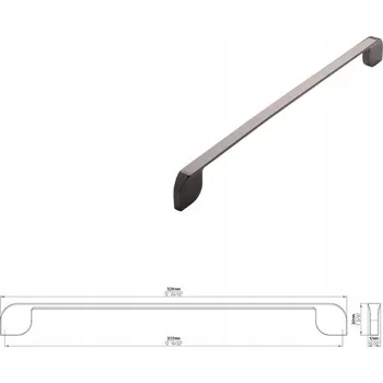 Nábytkové kování Nábytková úchytka SIRO 2391-328ZN16 antracit lesklá