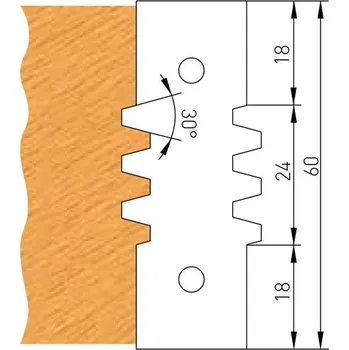 "Profilový nůž pro F620 - 60x24x2mm"