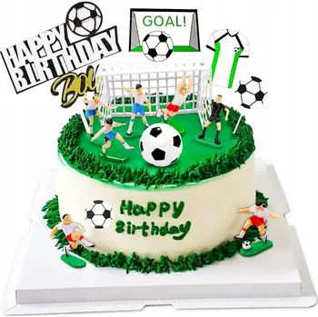 Party dekorace Topper, ozdoby na dort, dekorace na dort 25 Ks Fotbal