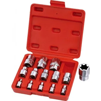 Sada nástrčných hlavic TORX 14ks E4-E24