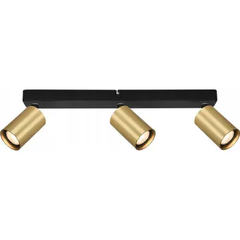 ItaLux Stropní svítidlo NESTO 3xGU10 - černá pískovaná/mosaz