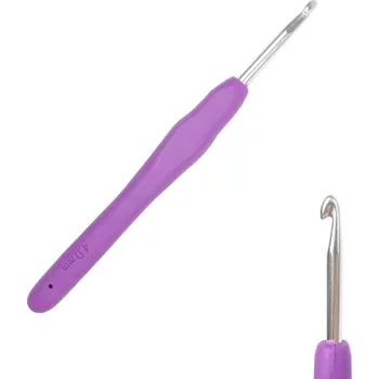 Rybářský háček Háček s pogumovanou ručkou 4,0mm fialový