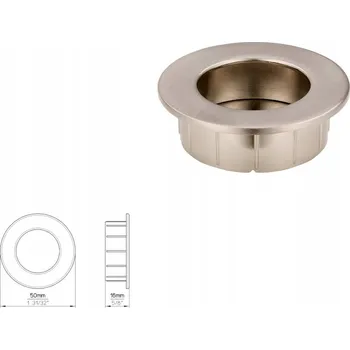 Nábytkové kování Nábytková úchytka SIRO 2159-50ZN21 vzhled nerezové oceli (zapuštěná úchytka)