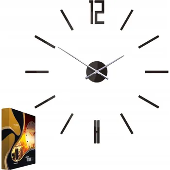 Hodiny Nástěnné hodiny v moderním stylu akrylové Carlo Wenge Kulatý Quartzové