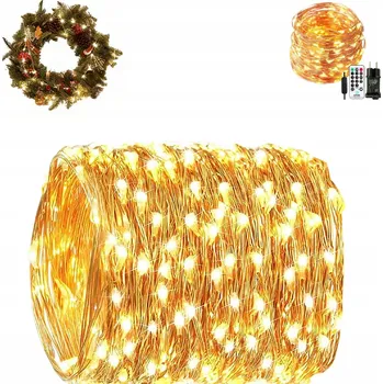 Vánoční dekorace Vánoční osvětlení na stromeček venkovní 10 m 100 LED světel HADICE světelná dekorace