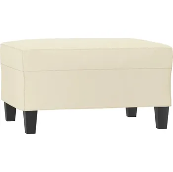 Taburet Moderní podnožka z umělé kůže krémová 70x55x41 cm