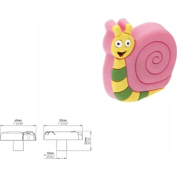 Nábytková úchytka SIRO H152-44RU8 růžová/hlemýžď