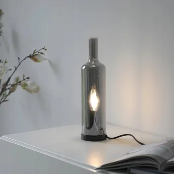 Lampička Stolní lampa BOTTLE černá E14 25W 34cm