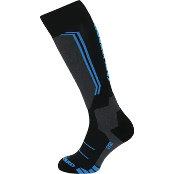 Lyžařské podkolenky (ponožky) BLIZZARD-Allround wool ski socks,black/anthracite/blue Černá 31/34