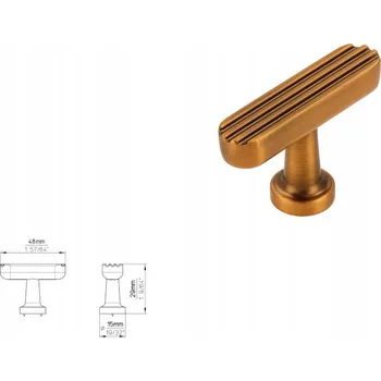 Nábytkové kování Nábytková úchytka SIRO 2588-48ZN79 staromosaz kartáčovaný