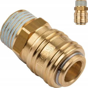 Příslušenství ke kompresoru Pneumatická rychlospojka zásuvka 1/2" vnější závit RQS pro vzduch