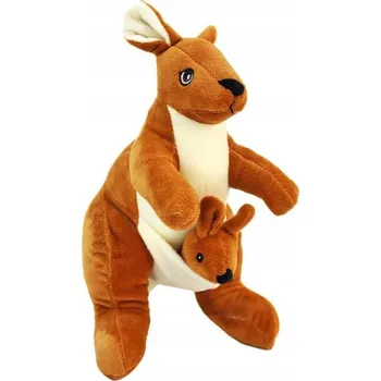 plyšák Plyšák pro dítě - plyšový mazlíček přítulníček - Klokan s mládětem 23 cm + malý 9 Cm