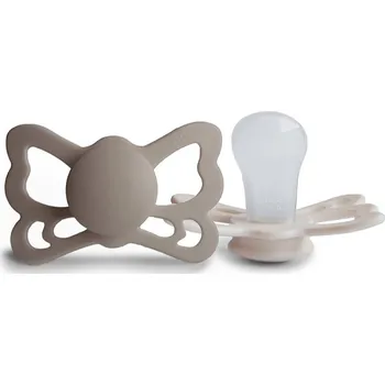 FRIGG Butterfly Size 2:6-18 months dudlík Portobello/Cream 2 ks