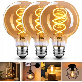 Žárovka LED žárovka E27 Vintage Edison 2200K 4W Teplá bílá Sada 3 kusů