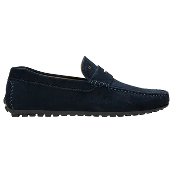 Pánské polobotky Pohodlné Modré Mokasíny Na Černé Podrážce Wojas 1011668 49