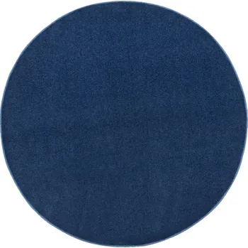 Koberec Průměr 200 cm MODRÝ MÓDNÍ KULATÝ KOBEREC DYNASTY NA PLSTI DO OBÝVACÍHO POKOJE