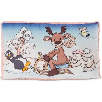 plyšák NICI polštář Winter Friends 43x25 cm, ZELENÝ