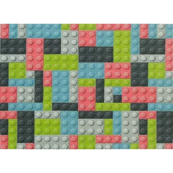 Koberec BAREVNÝ DĚTSKÝ KOBEREC DO POKOJE PRO DĚTI KOSTKY PASTELOVÝ 200x300 cm