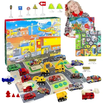 Kalendář ADVENTSKÝ KALENDÁŘ KOSTKY HASIČI ANGLIČÁKY BAGR DÁREK Mikuláš