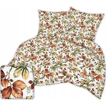 Povlečení Krepové povlečení 160x200 bílé podzimní listí