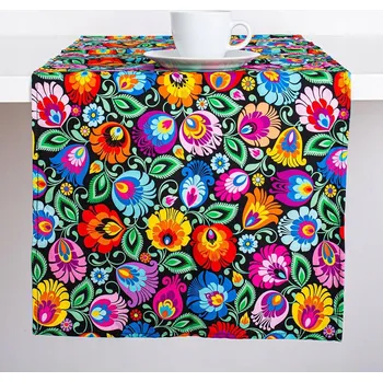ubrus Běžec na stůl Folkstar bavlněný vícebarevný květinový 140 x 40 cm