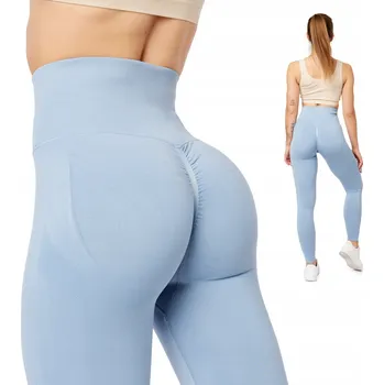 Podprsenka Bezešvé legíny Push Up s vysokým pasem na sport a fitness BLV50-255 Šedé XXL