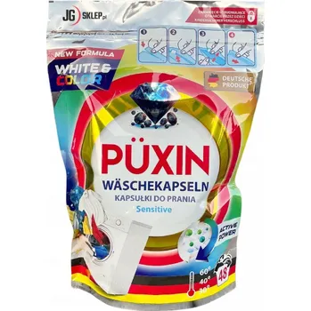 Přípravek na praní Puxin kapsle na praní Sensitive White & Color 48 PD – šetrné praní pro bílé i barevné prádlo