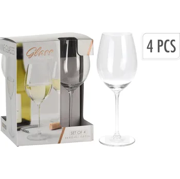 Sklenice Skleničky na bílé víno H&L , bezbarvé, 410 ml, 4 ks