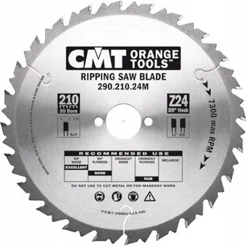 Pilový kotouč CMT kotouč HM pro podélné řezání 220x30 24 zubů