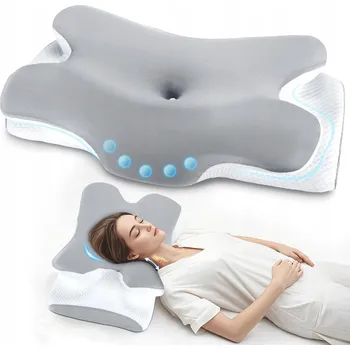 Polštář ORTOPEDICKÝ POLŠTÁŘ PRO SPANÍ NA BŘICHU, ZÁDECH I BOKU, PROFILOVANÝ, PAMĚŤOVÁ PĚNA