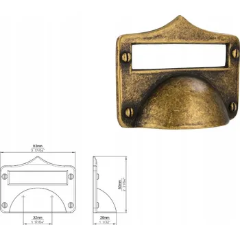 Nábytková úchytka SIRO 1682-83ZN10 stará mosaz