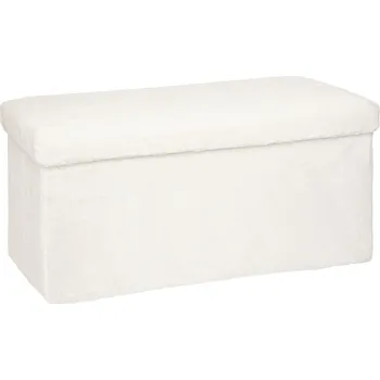 Atmosphera Úložný puf Ezzio, látka s boucle efektem, 78 x 38 x 38 cm