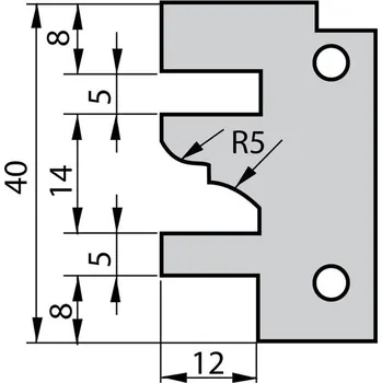 Fréza "IGM Profilový nůž pro 641 - profil D, 40x26x2mm"