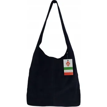 Kabelka Vera Pelle kabelka, typ kufřík, pravá kůže, modrá