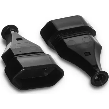 Elektrická zásuvka Volteo Plochá zásuvka 2,5A 250V rozebíratelná černá VT-301-0075