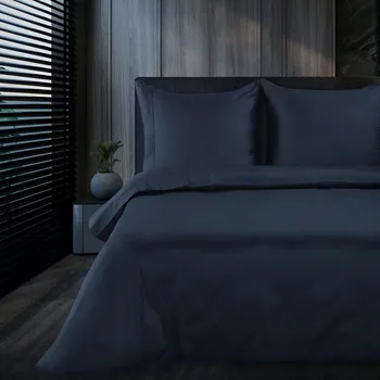 Povlečení Sada Povlečení 160x200 ELEGANTE Modrá Eurofirany Ewa Minge saténová