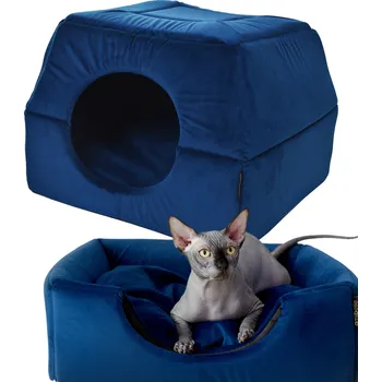 Pelíšek pro psa Pelíšek pro psa kočku 2 v 1, domeček 48x48 cm, protiskluzový