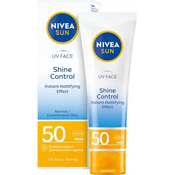 Přípravek na opalování NIVEA SHINE CONTROL Matující pleťový krém na opalování SPF50 50ml