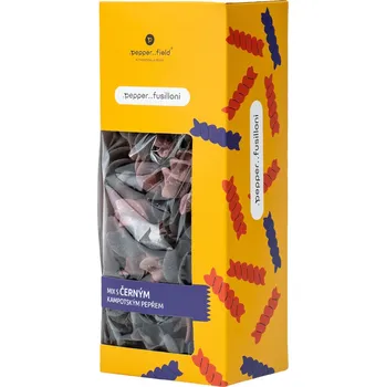 Těstoviny .pepper..fusilloni mix s černým Kampotským pepřem
