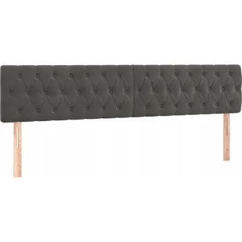 Čelo postele sametové tmavě šedé 200 x 7 x 78/88 cm, nastavitelné