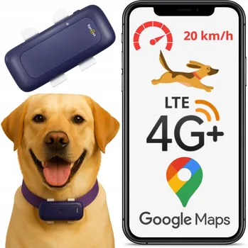 Lokátor GPS lokátor 4G pro zvířata, lokalizátor pro psa kočku bez předplatného