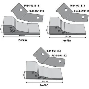 Fréza "IGM Profilový nůž typ DEF pro F634 boční"