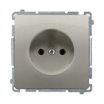 Elektrická zásuvka Elektrická Zásuvka nástěnná Kontakt-simon stříbrná