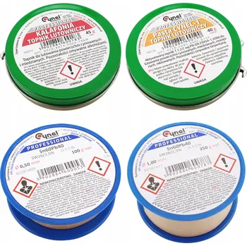 Páječka CÍN 1 mm 250 g Cín 0,5 mm 100 g CÍN PÁJECÍ PASTA - SADA 4 v 1