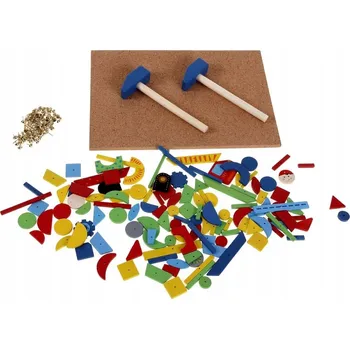 Dřevěná hračka Korkový Zatloukačka Woodyland Vehicles