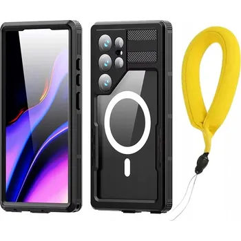 Pouzdro na mobilní telefon Pouzdro voděodolné Strado pro Samsung Galaxy S24 Ultra, černé